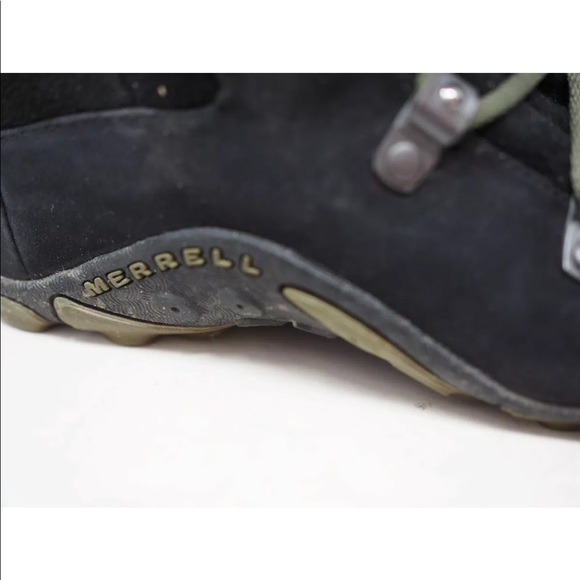 Merrell Black Leather Fur Line Winter Snow Boots Women Sz 5 - Picture 2 of 12